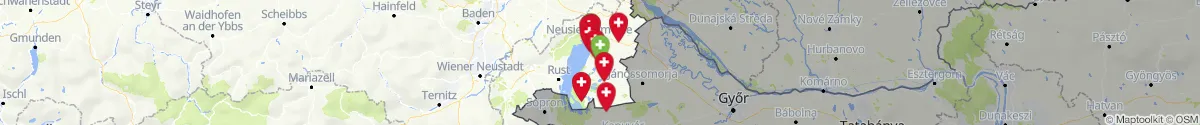 Kartenansicht für Apotheken-Notdienste in der Nähe von Frauenkirchen (Neusiedl am See, Burgenland)